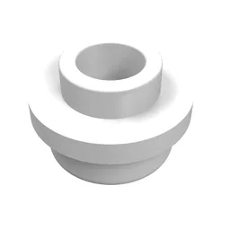 Plate Round 1 x 1 with Open Stud / White