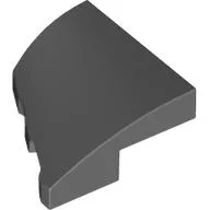 Brick Wedged, Curved 2 x 2 with Stud Notch Right / Dark Bluish Gray