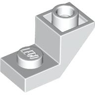 Lego Brick Sloped Inverted 45° 2 x 1 with 2/3 Cutout / White