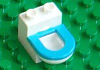 Lego Duplo, Furniture Toilet with Medium Blue Seat (4911 / 4912)