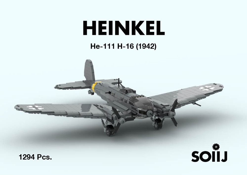 Lego Heinkel He-111 H-16 (1942) - twin engine bomber 1:35