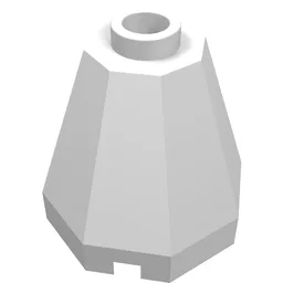 Cone 2 x 2 x 1 2/3 Octagonal, Open Stud / White