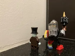 Mad scientist and his puppet
