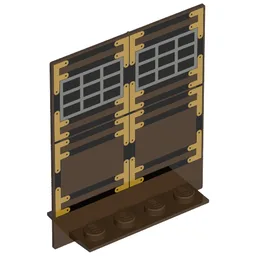 Swivel, Flat Base 2 x 5 x 5 with Ninja Print / Brown