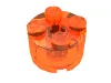 Brick Round 2 x 2 with Axle Hole / Trans-Neon Orange