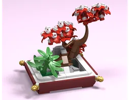 Red bouquet bonsai tree
