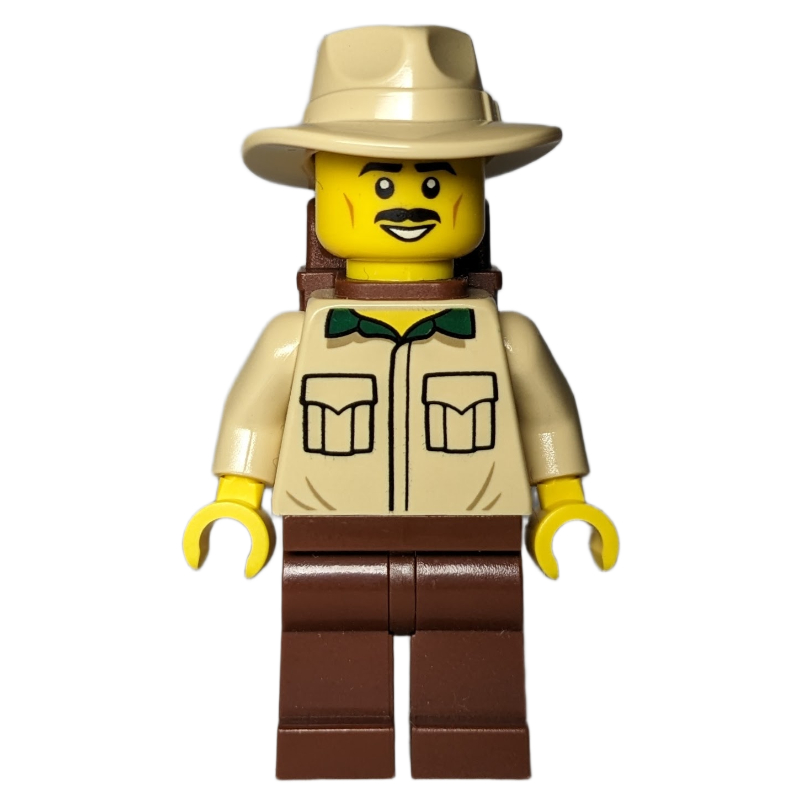 Lego Tan Torso, Reddish Brown Legs, Tan Hat