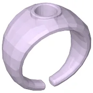 Clikits Ring, Wide Band with Hole in Top / Trans-Light Purple