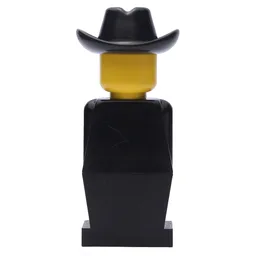 LEGOLAND Black Torso, Black Legs, Black Cowboy Hat
