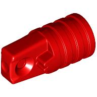 Lego Hinge Cylinder 1 x 2 Locking with 1 Finger and Axle Hole On Ends [No Side Slots] / Red