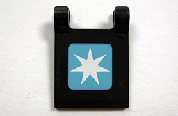 Flag 2 x 2 Square with Flat Edge with Maersk Star Logo Pattern (Sticker) - Set 10219