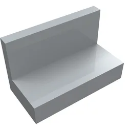 Panel 1 x 2 x 1 [Square Corners] / Light Bluish Gray