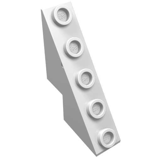 Lego Brick Sloped 53° 3 x 1 x 3 1/3 with Studs on Slope / White