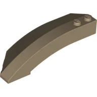 Brick Wedged, Curved 8 x 3 x 2 Open Right / Dark Tan