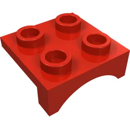 Motor Cover, 9V Micromotor 2 x 2 / Red