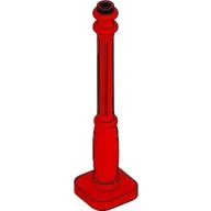 Lamp Post 2 x 2 x 7 with 6 Base Flutes / Red