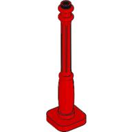 Lego Lamp Post 2 x 2 x 7 with 6 Base Flutes / Red