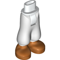Lego Minidoll Hips and Baggy Trousers with Copper Shoes / White