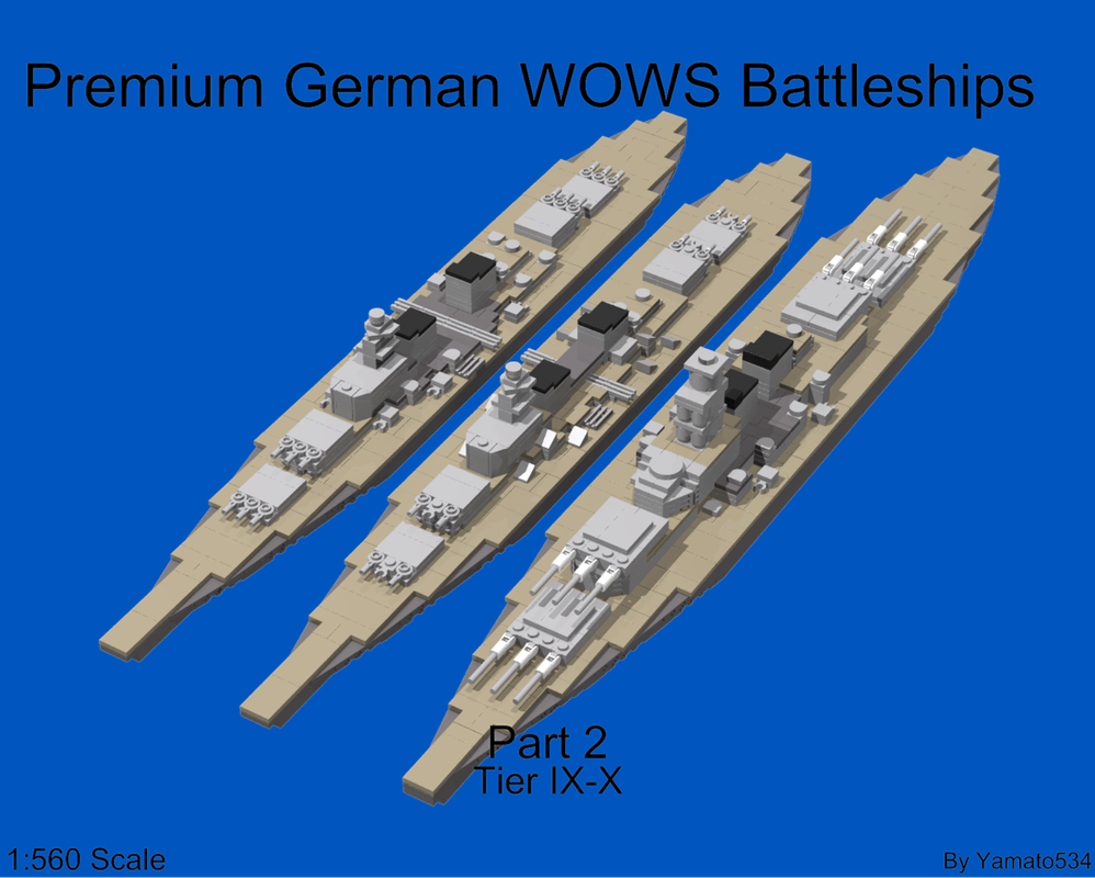 Lego 1:560 Scale german Premium Battleships Part 2