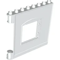 Duplo Building Wall 1 x 8 x 6 with Window Opening, Hinge on Left / Red