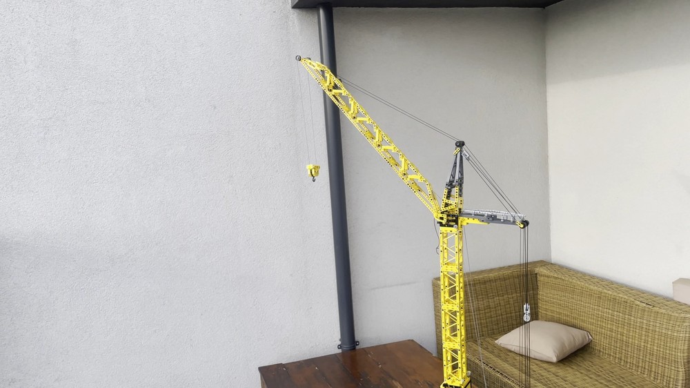Lego Soviet Tower Crane KB 402 with Luffing Jib and Powered Up electrics