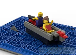 3432 Shark chasing boat