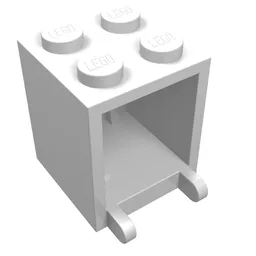 Box 2 x 2 x 2 [Solid Studs] / White