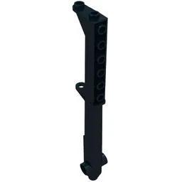 Boat, Mast Section Top 11 2/3 H with 6 studs at top / Black