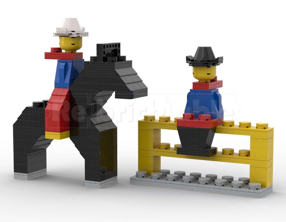 Lego XL version of set 617 "Cowboys" from the year 1976