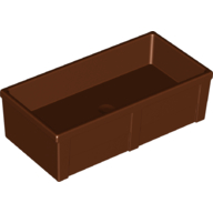 Lego Duplo Container Box 2 x 4 (Horse Trough New Style) / Reddish Brown