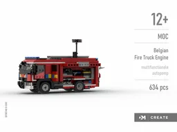 MOC - Belgian Fire Truck Engine (multifunctionele autopomp)