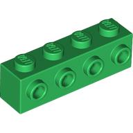 Lego Brick Special 1 x 4 with 4 Studs on One Side / Green