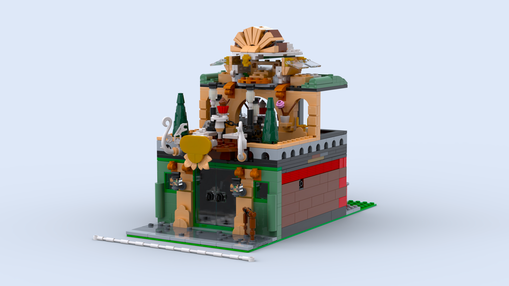 Lego French Cafe - Modular with Extendable roof | 10362 Alternative Build
