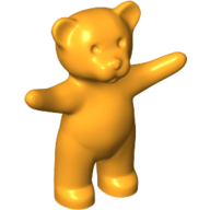 Lego Belville / Scala, Animal, Teddy Bear - Arms Up / Bright Light Orange