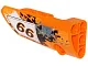 Technic, Panel Fairing # 3 Small Smooth Long, Side A with '66' on White, Black and Gray Paint Splotches Pattern (Sticker) - Set 9392