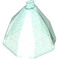Lego Minidoll Skirt, Full, Octagonal, No Feet / Opal Trans-Light Blue