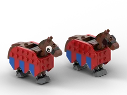Brick built horse, modification from LEGO set 31168
