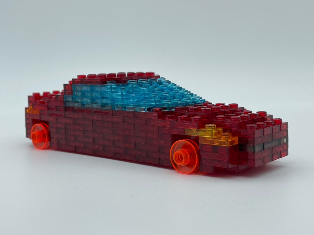 Lego Retrowave/Synthwave Inspired Transparent Car
