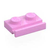 Lego Plate Special 1 x 2 with Door Rail / Bright Pink
