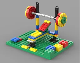 Colourful weight bench