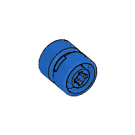 Lego Wheel 11 x 12 with Hole Notched for Wheels Holder Pin / Blue