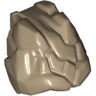 Lego Head Top, Rocks / Dark Tan