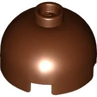 Brick Round 2 x 2 Dome Top, Vented Stud / Reddish Brown