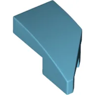 Brick Wedged, Curved 2 x 1 with Stud Notch Left / Medium Azure