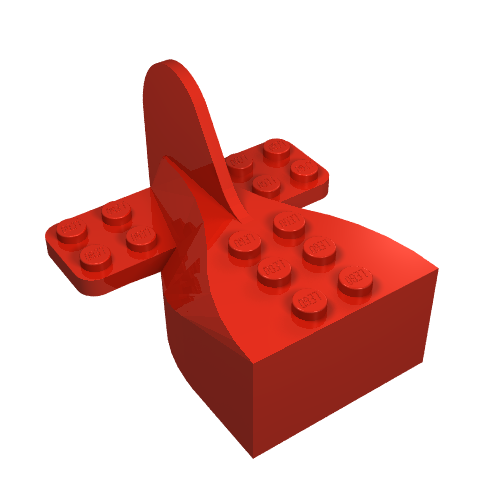 Lego Fabuland Airplane Tail / Red