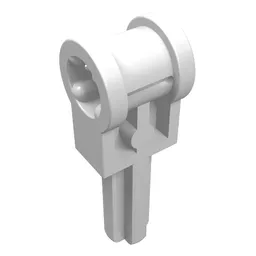 Technic Axle 1.5 with Perpendicular Axle Connector (Technic Pole Reverser Handle) / White