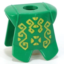 Minifig Neckwear Armor Breastplate with Leg Protection, Rascus Geometric Print / Green