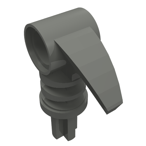Lego Large Figure Weapon, Claw / Tooth / Hook 2 x 3 with Axle and Hole / Dark Bluish Gray