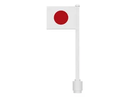 Flag on Flagpole, Straight with Japan Pattern (Stickers)