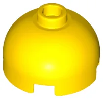 Brick, Round 2 x 2 Dome Top / Yellow